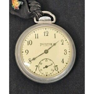 Vintage Ingraham Viceroy Pocket Watch  Works